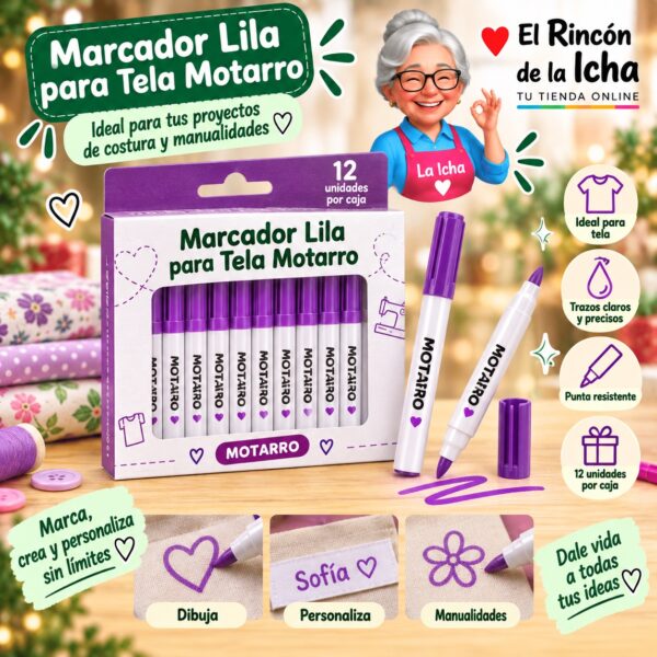 Marcador Lila para Tela Motarro