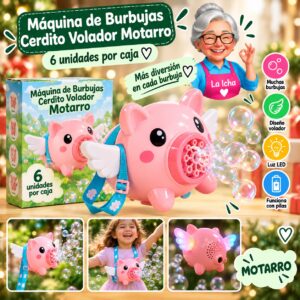 RI-0008552 Máquina de Burbujas Cerdito Volador Motarro