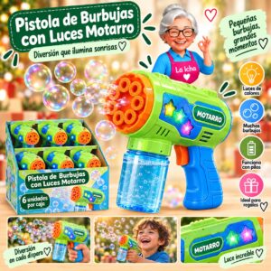 RI-0008554 Pistola de Burbujas con Luces Motarro
