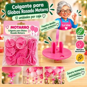 RI-0008557 Colgante para Globos Rosado Motarro