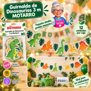 RI-0008566 Guirnalda de Dinosaurios 3 m Motarro