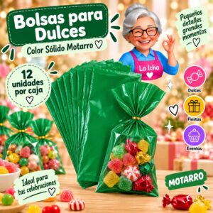 RI-0008581 Bolsas para Dulces Color Sólido Motarro
