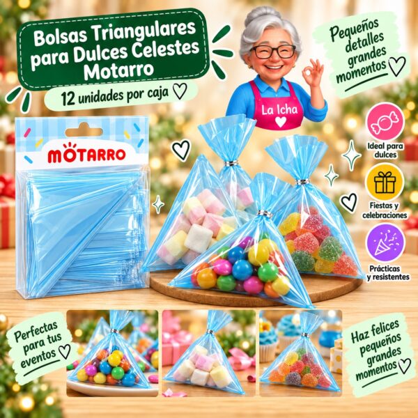 RI-0008586 Bolsas Triangulares para Dulces Celestes Motarro