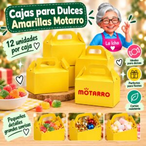 RI-0008587 Cajas para Dulces Amarillas Motarro