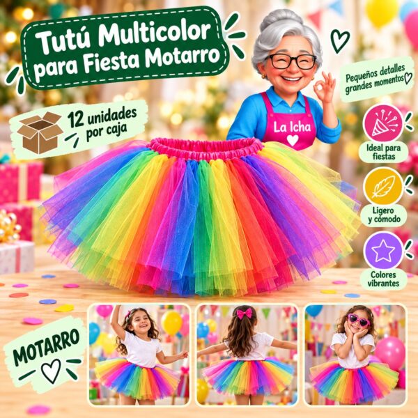 RI-0008597 Tutú Multicolor para Fiesta Motarro