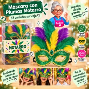 RI-0008598 Máscara con Plumas Motarro
