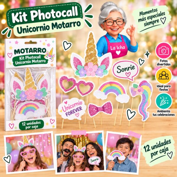 RI-0008606 Kit Photocall Unicornio Motarro