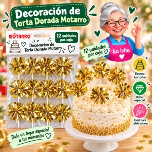 RI-0008613 Decoración de Torta Dorada Motarro