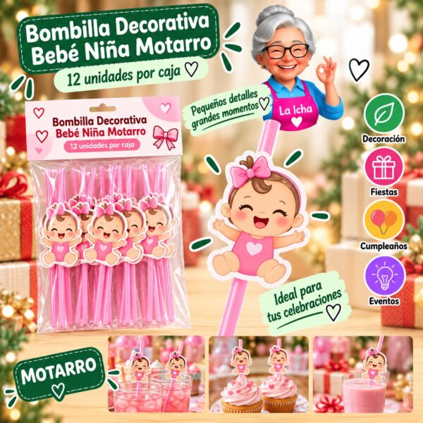 RI-0008617 Bombilla Decorativa Bebé Niña Motarro