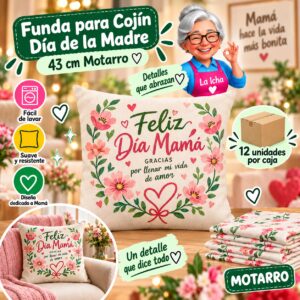 RI-0008640 Funda para Cojín Día de la Madre 43 cm Motarro