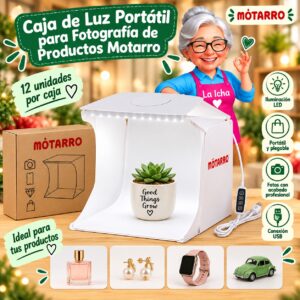 RI-0008645 Caja de Luz Portátil para Fotografía de Productos Motarro