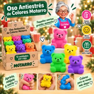 Oso Antiestrés de Colores Motarro