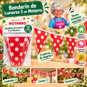 RI-0008650 Banderín de Lunares 5 m Motarro