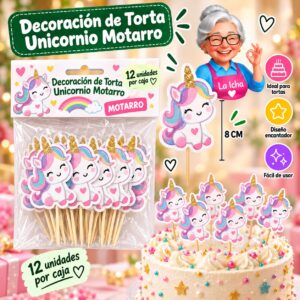 RI-0008656 Decoración de Torta Unicornio Motarro