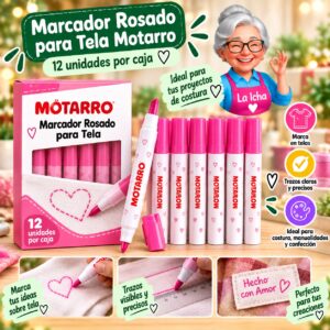 RI-0008672 Marcador Rosado para Tela Motarro