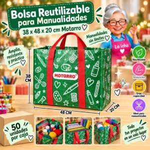 RI-0008702 Bolsa Reutilizable para Manualidades 38 x 48 x 20 cm Motarro