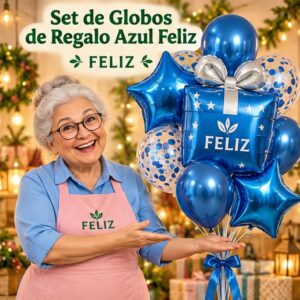 RI-0008842 Set de Globos de Regalo Azul Feliz