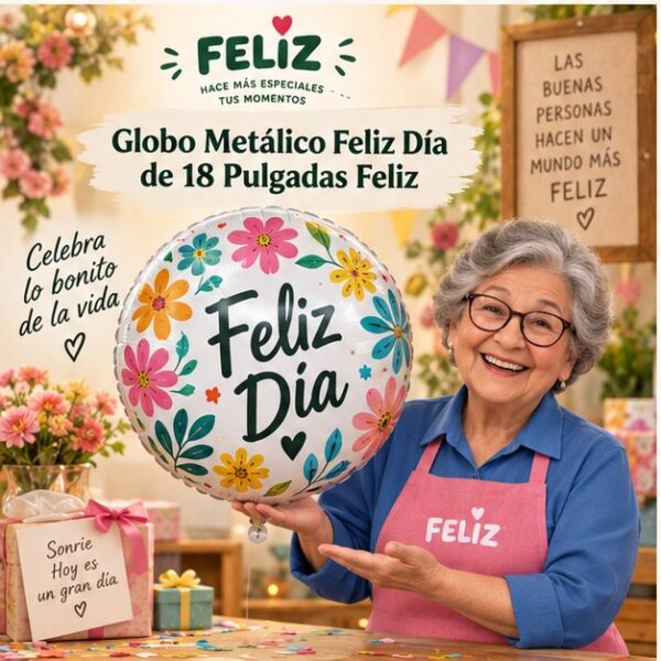 RI-0008898 Globo Metálico Feliz Día de 18 Pulgadas Feliz