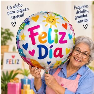 Globo Metálico Feliz Día Modelo 1 de 18 Pulgadas Feliz