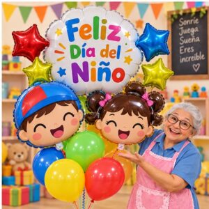 RI-0009133 Set de Globos Feliz Día del Niño Modelo 1 Feliz