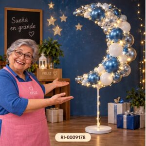 RI-0009178 Soporte para Globos Luna de 160 cm Feliz