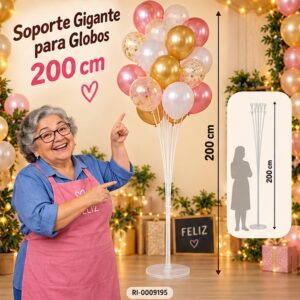 RI-0009195 Soporte Gigante para Globos de 200 cm Feliz