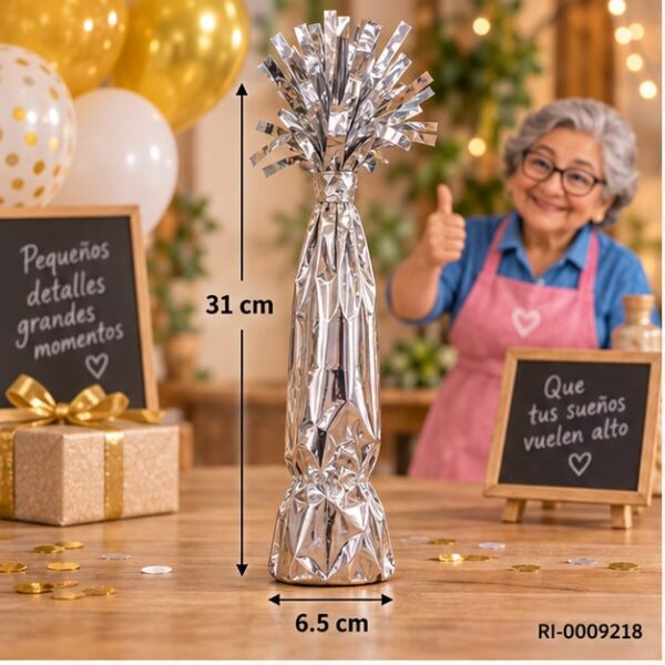RI-0009218 Peso para Globos de 31 x 6,5 cm Feliz