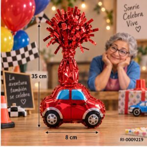 RI-0009219 Peso para Globos Diseño Coche de 35 x 8 cm Feliz