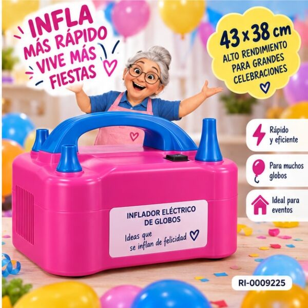 RI-0009225 Inflador Eléctrico de 43 x 38 cm Feliz