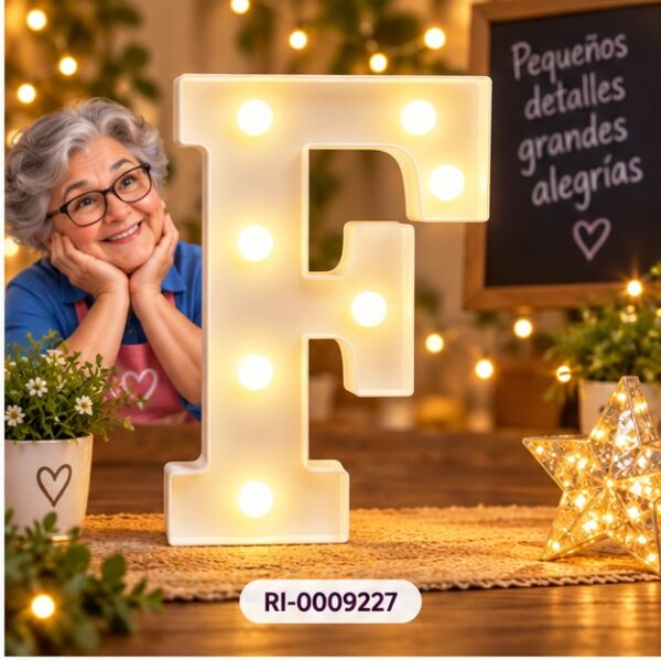 RI-0009227 Letra LED F Feliz