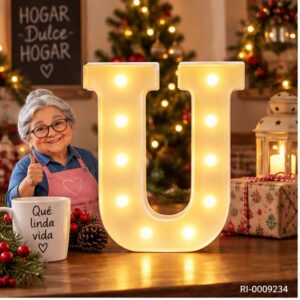 RI-0009234 Letra LED U Feliz