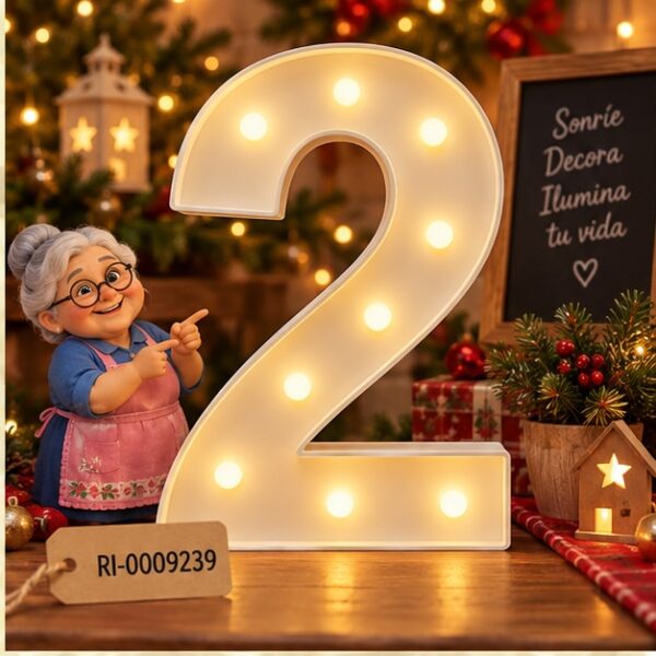 Número LED 2 Feliz