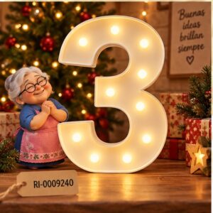 RI-0009240 Número LED 3 Feliz
