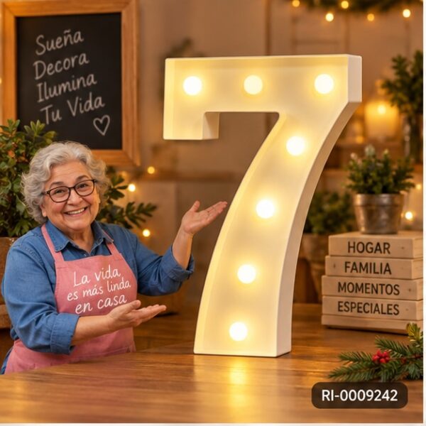 Número LED 7 Feliz