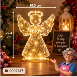 RI-0009247 Lámpara LED Forma Ángel de 16,5 x 22,4 cm Feliz