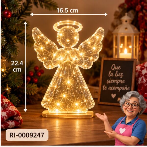 RI-0009247 Lámpara LED Forma Ángel de 16,5 x 22,4 cm Feliz