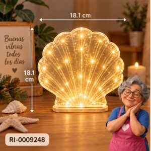 RI-0009248 Lámpara LED Forma Concha de 18,1 x 18,1 cm Feliz