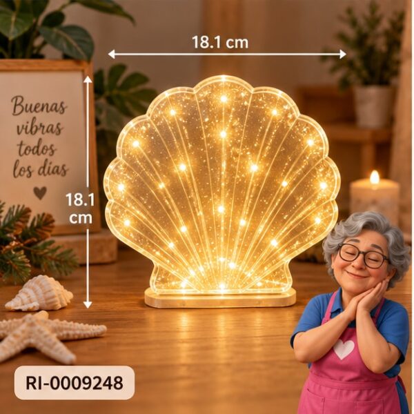 RI-0009248 Lámpara LED Forma Concha de 18,1 x 18,1 cm Feliz