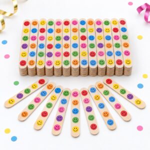 RI-0009424 Set de 50 Palitos de Cartón para Manualidades de 10 cm Feliz