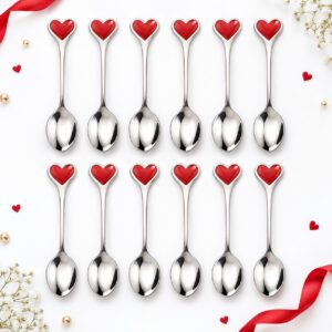RI-0009442 Set de 12 Cucharas con Corazón para Postre Feliz
