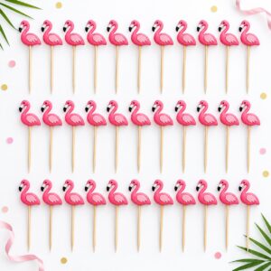 RI-0009446 Set de 30 Pinchos con Flamencos para Frutas Feliz