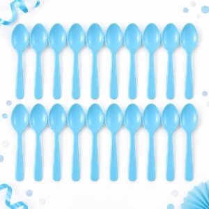 RI-0009449 Set de 20 Cucharas Plásticas Celestes de 14,5 cm Feliz