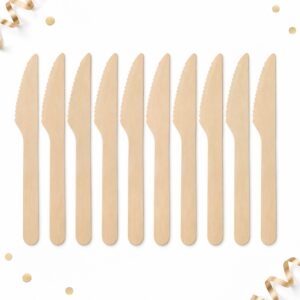 Set de 10 Cuchillos de Madera de 14 cm Feliz