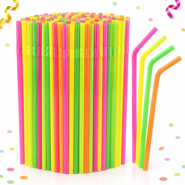 RI-0009492 Set de 100 Bombillas Plásticas Flexibles Fluorescentes de 21 cm Feliz