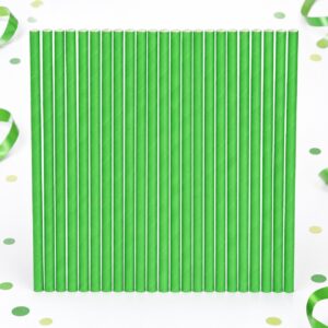 Set de 25 Bombillas de Papel Verdes de 19,7 cm Feliz