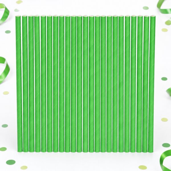 RI-0009498 Set de 25 Bombillas de Papel Verdes de 19,7 cm Feliz