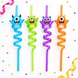Set de 4 Bombillas Espirales con Monstruos de 24 cm Feliz