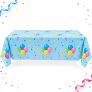 RI-0009541 Mantel de Mesa Celeste de Cumpleaños de 180 x 108 cm Feliz