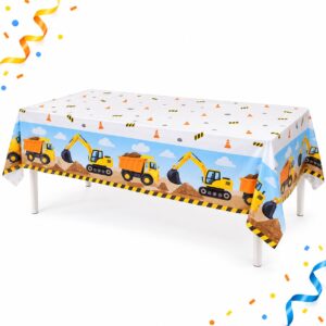 RI-0009545 Mantel de Mesa con Excavadoras de 180 x 108 cm Feliz