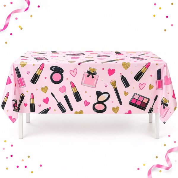 RI-0009547 Mantel de Mesa con Diseños de Maquillaje de 180 x 108 cm Feliz